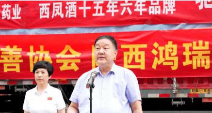 陕西盘龙药业集团公司捐款百万元支援商洛市特大洪涝灾区